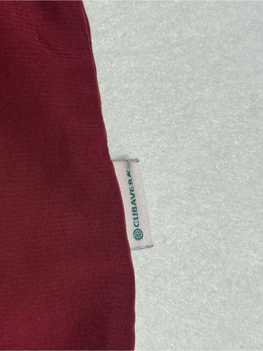 Cubavera Men’s Burgundy Short Sleeve Button Up Shirt - Picture 2 of 5